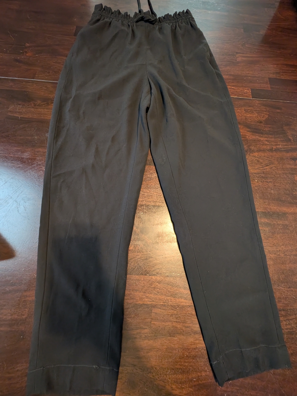 Babaton Aritzia Black Drawstring Relaxed Taperd Leg Pants, Women's Small